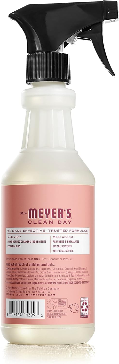 Mrs. Meyer'S Clean Day All-Purpose Cleaner Spray, Limited Edition Rose, 16 Fl. Oz - Pack Of 3