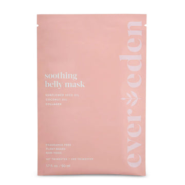 Evereden Soothing Belly Mask For Stretch Marks - 2Nd/3Rd Trimester Size | 1 Count | Belly Mask For Pregnancy | Clean Pregnancy Skincare | Non-Toxic And Fragrance Free