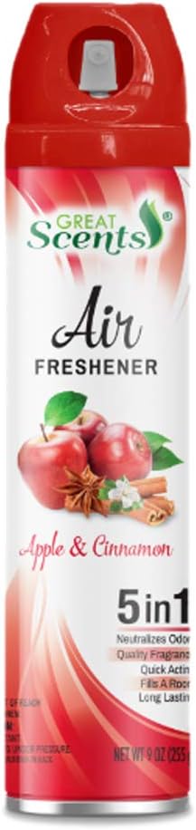 Great Scents Air Freshener Apple Cinnamon, 9 oz