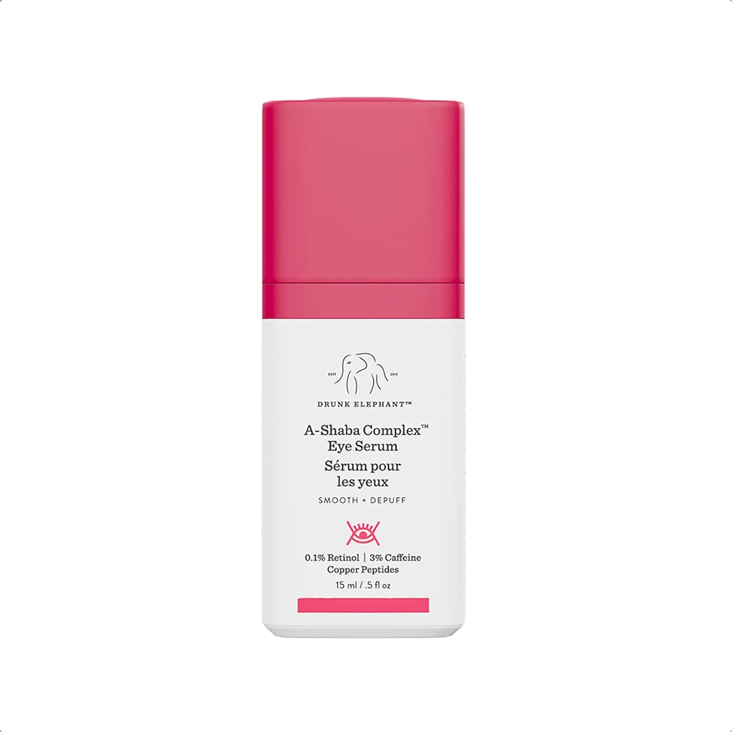 Drunk Elephant A-Shaba Complex Eye Serum - Anti Aging Wrinkle Serum For Dark Circles (15 Ml / 0.5 Fl Oz)