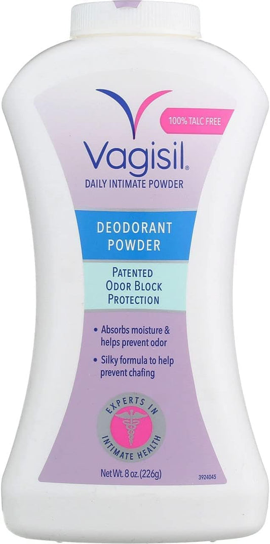 Vagisil Odor Block Deodorant Powder, 8 Ounce - Pack of 6 (Packaging May Vary)