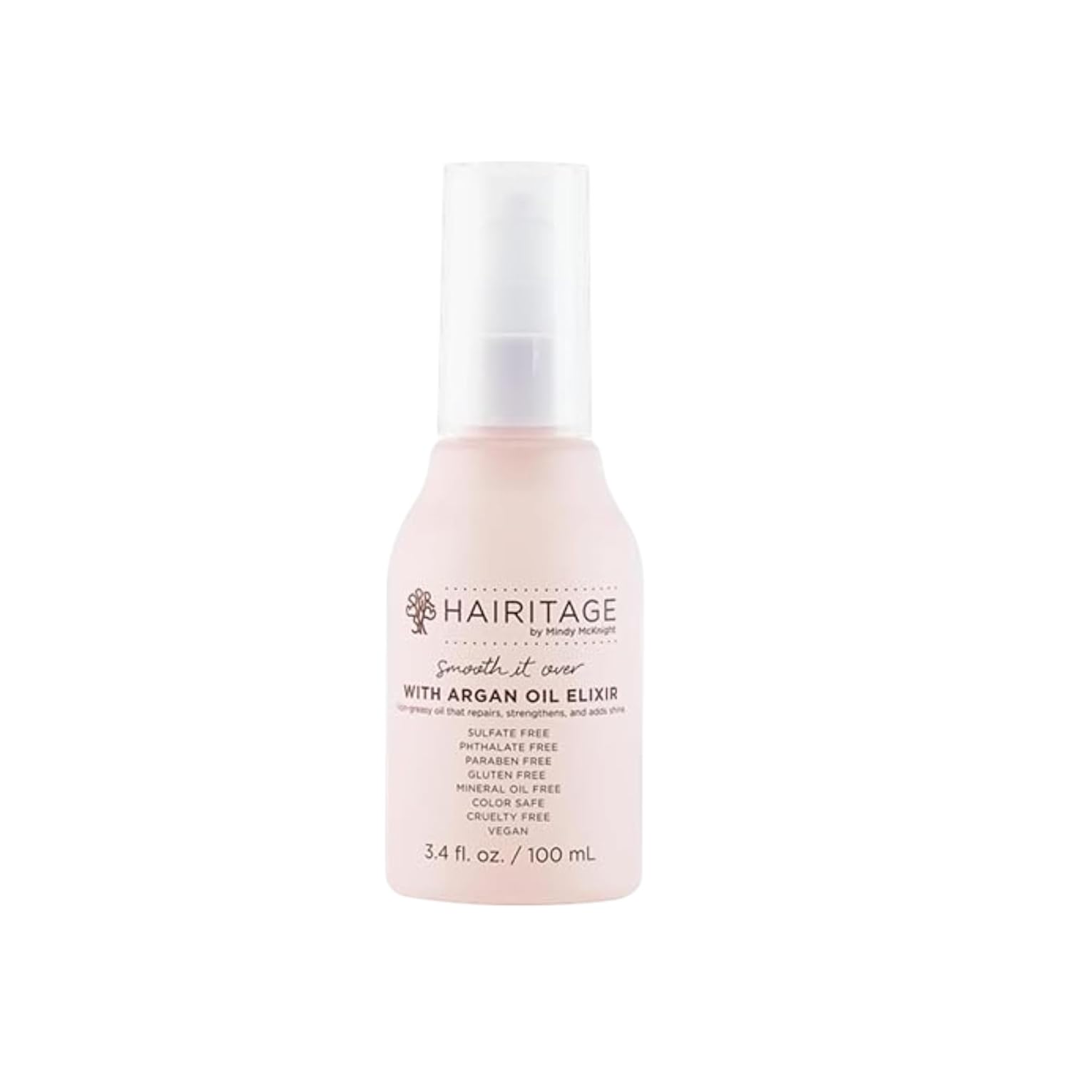 Hairitage Argan Oil Hair Oil Spray For Frizzy, Curly + Dry Damaged Hair - Lightweight Hair Oil Conditioner For Women + Men - Styling + Finishing + Control Flyaways - Moisturize + Repair Hair