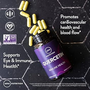 MRM Nutrition Quercetin| Immune + Cardiovascular Health | 500mg per Serving | Made with QU995: World’s purest quercetin™ | Antioxidant Status | 60 Servings : Health & Household