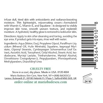Mario Badescu Hydro Face Moisturizer With Vitamin C For Combination And Sensitive Skin | Lightweight Facial Cream For Men & Women | Moisturizing Skincare With Vitamin E, 2 Fl Oz