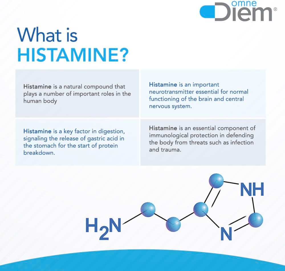 Omne Diem Histamine Digest Dao 30,000 Hdu - 120 Caps - Histamine Neutralizing Enzyme - Relieve Histamine Intolerance With Diamine Oxidase : Health & Household
