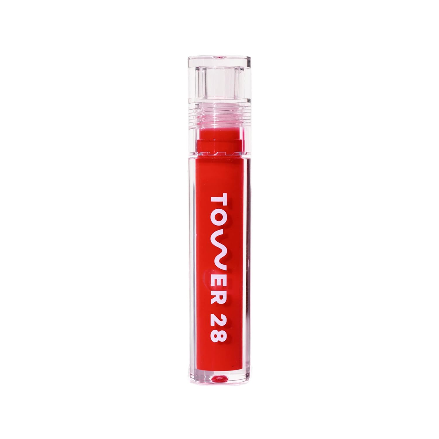 Tower 28 Shineon Lip Jelly, Spicy, Non-Sticky Lip Gloss, Semi-Sheer Red Vegan Lip Gloss, Moisturizing Apricot And Raspberry Seed Oil, Cruelty Free