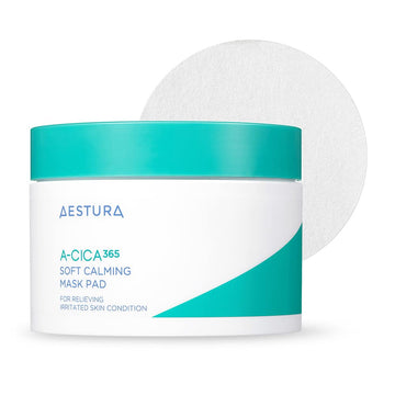 Aestura A-Cica365 Soft Calming Mask Pad, Sheet Mask For Quick Soothing And Redness Relief, Centella Asiatica For Dry And Sensitive Skin, 60 Pads