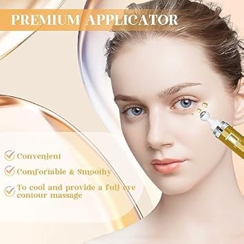 Dongyu Retinol Eye Serum with Roller: Caffeine Under Eye Cream for Dark Circles Puffiness Bags - Anti-Aging Eye Roller Cream Reduce Wrinkles Fine Lines 15ml : Beauty & Personal Care