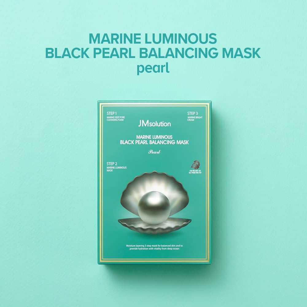 Jmsolution Skin Care Bundle- Heart Leaf Toner Black Pearl Facial Mask