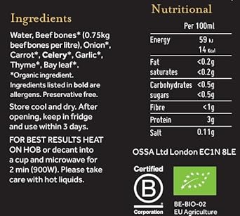 Ossa Bone Broth – Lamb, 100% Natural & High Protein | Gut Health & Digestion Support | Keto & Paleo Friendly | Preservative-Free | 515Ml (Pack Of 6)