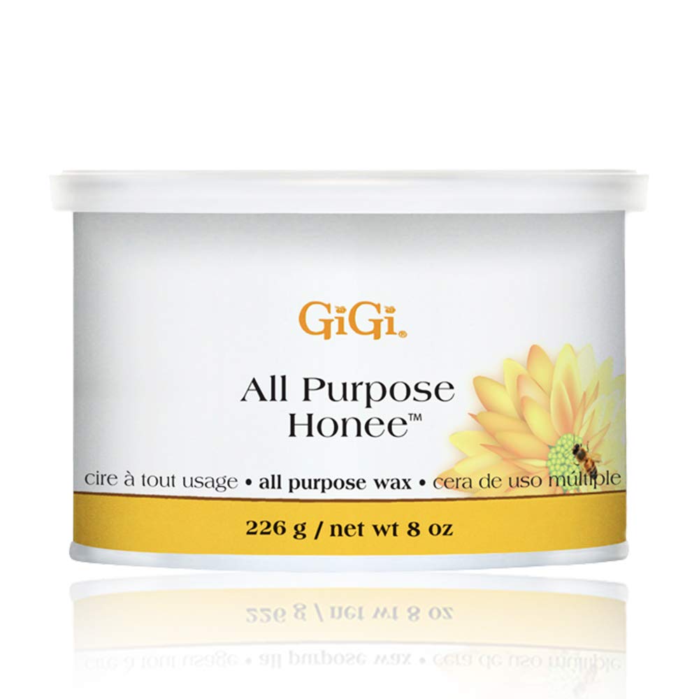 Gigi All Purpose Honee Wax - Hair Removal Wax For Face, Body & Brazilian Waxing With Beeswax Formula, 8 Oz