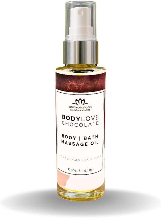 Almond Bodylove Massage Oil – 100% Food-Grade, Organic Hydrating Body Oil With Calendula – Non-Gmo, Vegan, Gentle On Sensitive Skin – 3.5 Oz