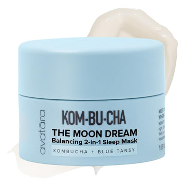 Avatara Kombucha The Moon Dream Night Cream, Non-Greasy 2-In-1 Night Cream, Deep Moisturization, Kombucha Balances, Vitamin C Brightens Skin, Blue Tansy Soothes Skin, 50 Ml, 1.69 Fl. Oz