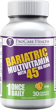 ProCare Health | Bariatric Multivitamin | Chewable | 45mg l Citrus | 30 Count