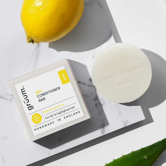 Grüum Brightening Hair Conditioner Bar 50G - Sles, Edta & Paraben Free Conditioner Bar For Hair Lasts Up To 60 Washes - Plant-Based Vegan Solid Conditioners Bars For Hairs