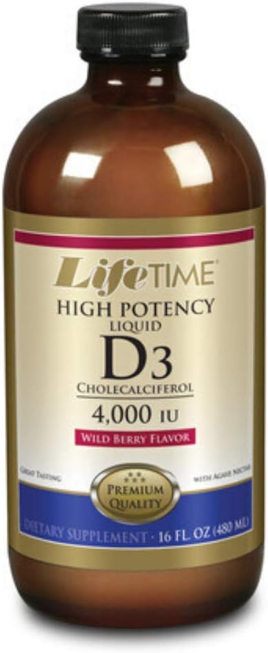 Lifetime Vitamin D-3 | 16 Oz 4000 Iu Liquid Mixed Berry : Health & Household