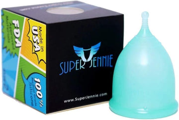 Small Menstrual Cup - High Capacity Period Cup - A Life Saver for Heavy Flow Users - Soft, Flexible - Tampon Pad Alternative - Made in USA - Small Teal