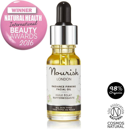 Nourish London Radiance Firming Facial Oil 15Ml | 100% Vegan, Omega-Rich, Non-Greasy Formula | Cruelty-Free, Deep Hydration | Suitable For All Skin Types | Multi-Award Winning Anti-Aging Oil