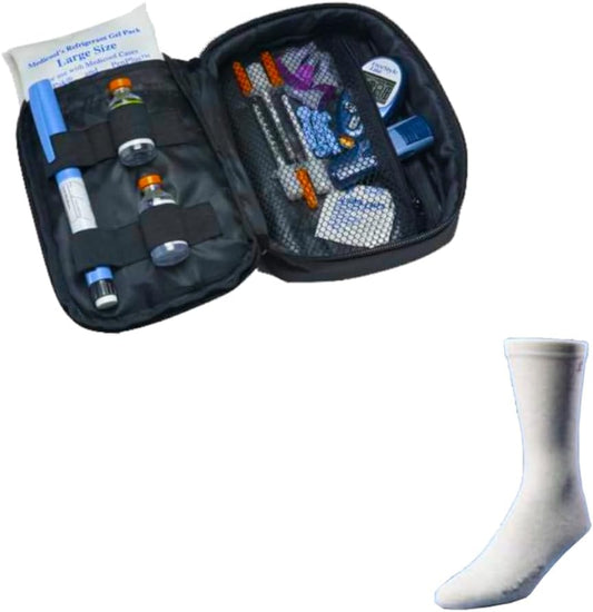 Daily Diabetic Organizer Case And Euro Sock Bundle | Daily-Euro-Sm : Health & Household
