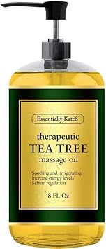 Tea Tree Massage Oil 8 Fl Oz - Invigorating And Energizing Your Body And Mind - Soothes Sore Muscles And Tired Joints, Helps Regulate Sebum And Fights Back Acnes