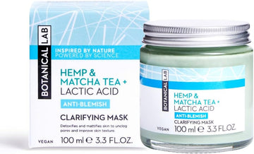 Botanical Lab Hemp Matcha Clarifying Face Mask 100Ml, Green, Green Tea, 100 Millilitre