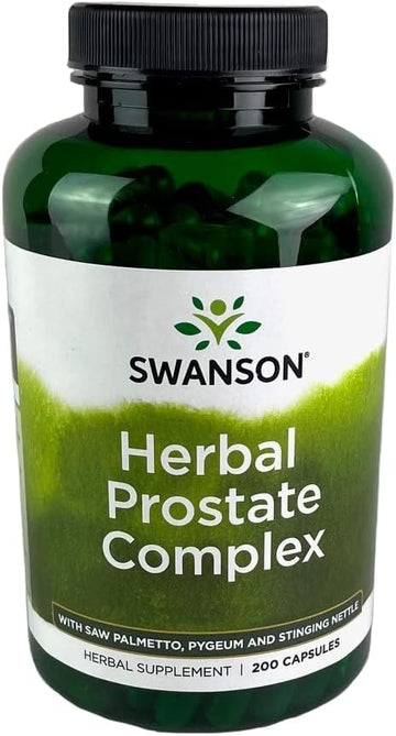 Swanson Herbal Prostate Complex - Men's Supplement - Features Pygeum, Saw Palmetto '&' Stinging Nettle - (200 Capsules)