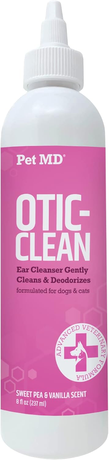 Pet Md Otic Clean Dog Ear Cleaner For Cats And Dogs - Effective Against Infections, Itching, And Controls Odor - 8 Oz