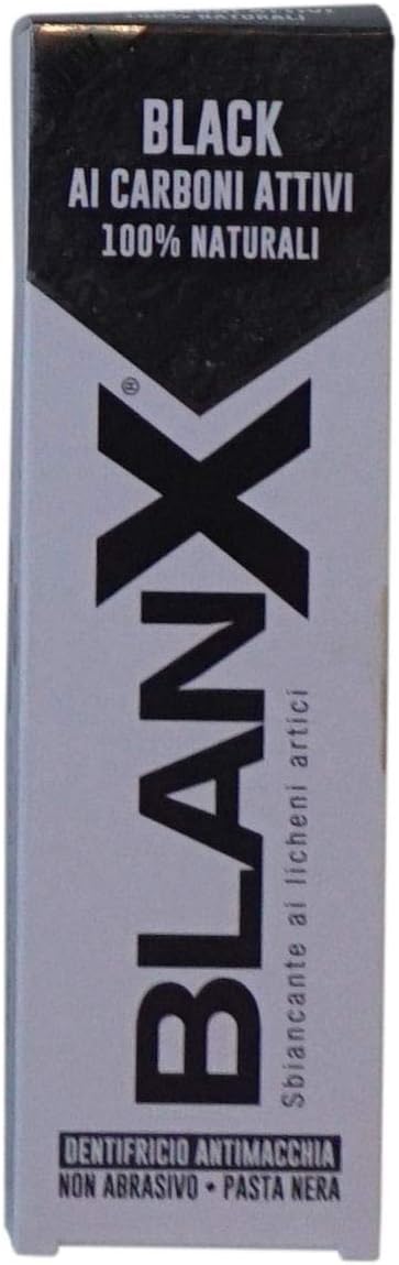 Blanx:"Black" Whitening Black Toothpaste - 2.54 Fluid Ounces (75Ml) Tube (Pack Of 4) [ Italian Import ] …