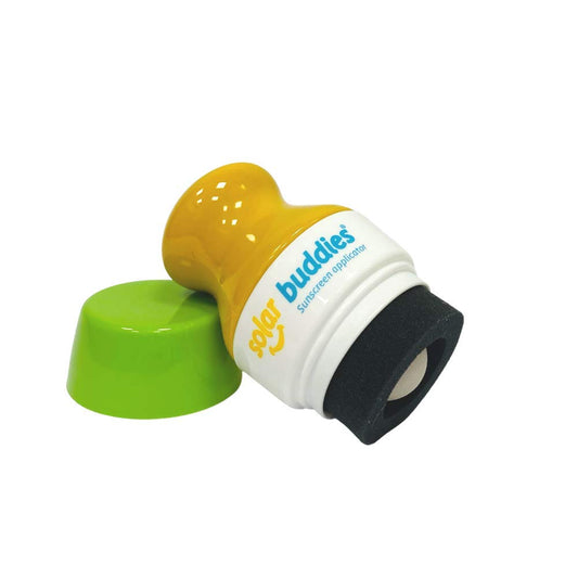 Solar Buddies Sunscreen Applicator - Single Green - Bpa-Free Refillable Roll On Sponge Sunscreen, Suncream & Lotion Applicator For Kids, Adults & Families - Holds 3.4Fl Oz, Perfect Size For Travel