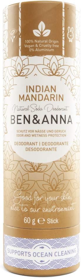 Ben&Anna Natural Soda Deodorant - 100% Aluminium Free Deodorant Cruelty Free Vegan Natrue-Certified With Organic Shea Butter And Bicarbonate Of Soda Made In Germany - Pink Grapefruit - 60G