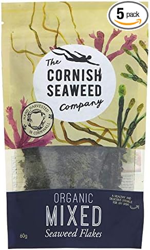 Cornish Seaweed Company Organic Mixed Seaweed Flakes 60G (Pack Of 5)