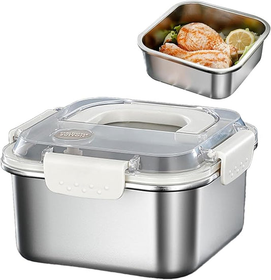 INFINIBYTE Stainless Steel Food Containers – Leakproof Metal Lunch Box with Lids, Reusable Snack & Meal Prep Containers for Kids & Adults
