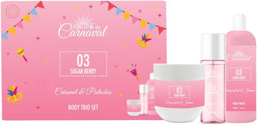 Amour De Carnaval - Sugar Berry - Body Trio Set - Dragonfruit & Jasmine - Body Wash 300Ml, Body Mist 100Ml, Body Lotion 240Ml