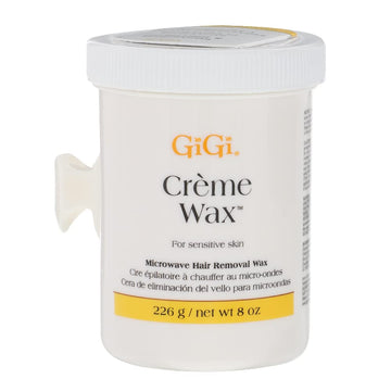 GiGi Crème Wax for Sensitive Skin - Microwave Hair Removal Wax, 8 Ounces