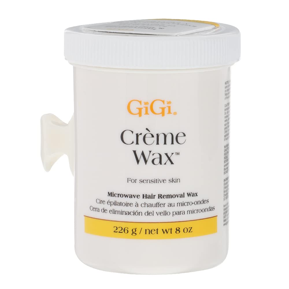 Gigi Crème Wax For Sensitive Skin - Microwave Hair Removal Wax, 8 Ounces