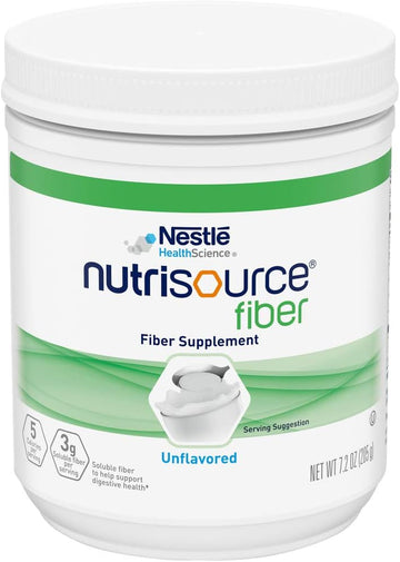 Nestle Nutrisource Fiber Fiber Supplement Unflavored 7.2 Oz. Canister 4 Ct