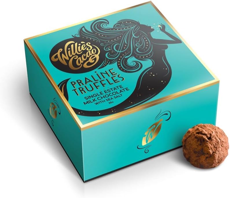 Willie'S Cacao - Marc De Champagne Truffles - Small Chocolates Gift Box - Vegan Chocoalte Truffles - 35G - Single - Artisan Chocolate - 100% Natural
