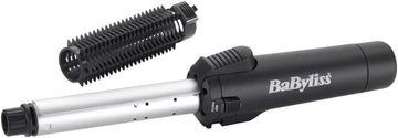 Babyliss Cordless Gas Hair Curler & Brush, 19Mm Cermaic Curling Tong, Protective Heat Shield, Fast Heat To 200°C, Black, 2583Bu