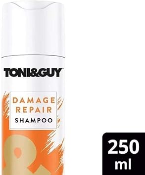 Toni & Guy Professional Damage Repair Shampoo With Keratin Active Technology Patented Fibre Strengthening System Designed To Strengthen And Nourish Dry, Brittle And Damaged Hair 250Ml