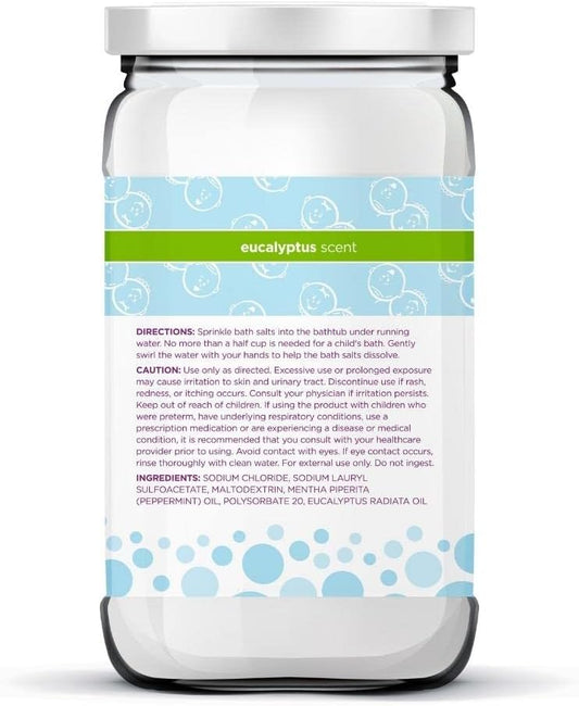 Kids Calming Bath Salts With Natural Essential Oils - Eucalyptus Scent, 15 Oz, Pack Of 1