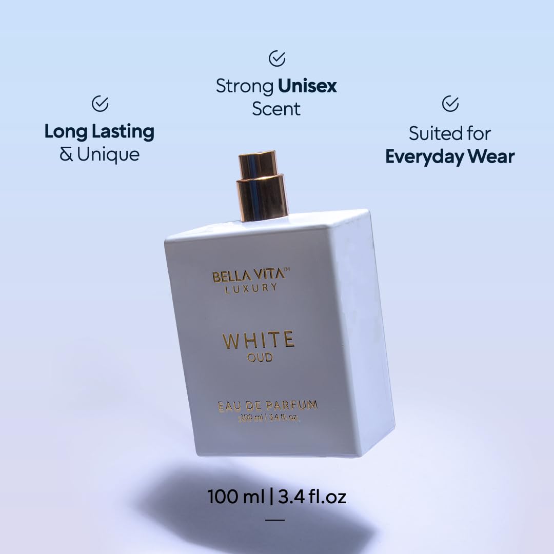 Bellavita Luxury White Oud Unisex Perfume 100Ml | Premium Arabic Men And Women Perfumes | Notes Of Artemisia, Musk, Oud Vetiver And Freesias | Exquisite Unisex Arabian Perfume For Women & Men : Beauty & Personal Care