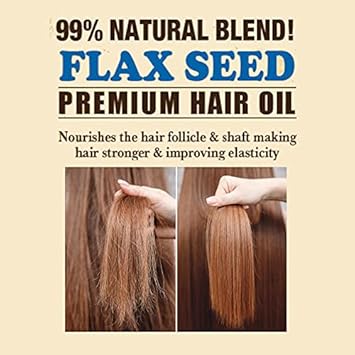 Difeel Premium Natural Hair Oil - Flax Seed Hair Oil 2.5 Oz. - Strengthening & Moisturizing Hair Oil Treatment