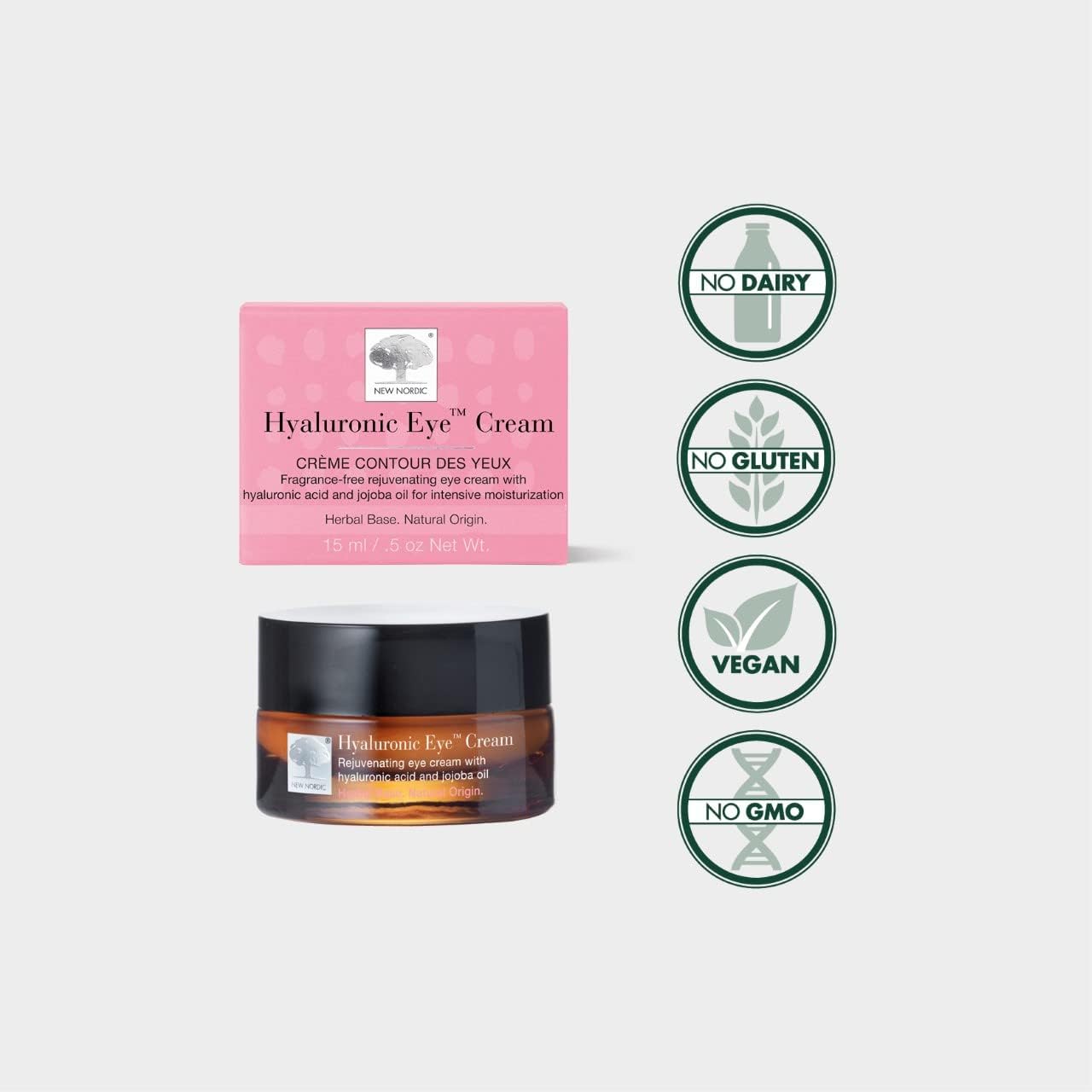 New Nordic Hyaluronic Eye Cream with Hyaluronic Acid - Helps Hydrate & Soothe Eye Area - Reduces Visibility of Lines & Wrinkles - Odour Free - 15 ml : Amazon.co.uk: Beauty