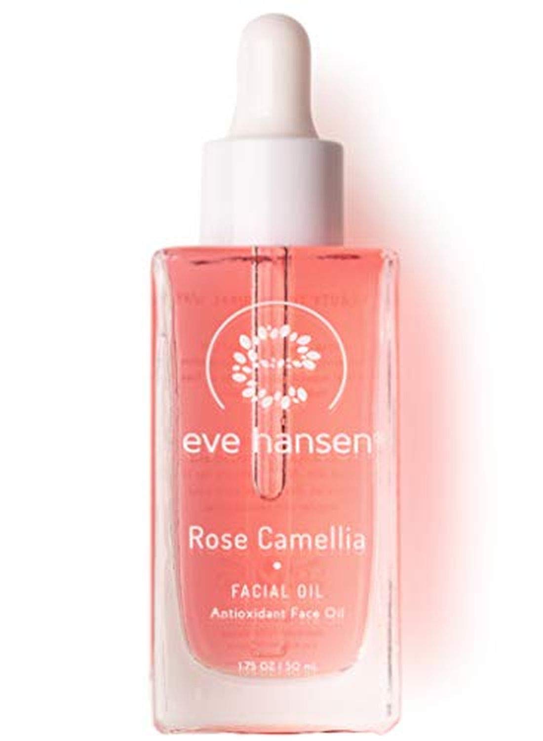 Eve Hansen Rose Camellia Facial Oil | Antioxidant Rich Anti-Aging Moisturizer With Rosehip, Grapeseed, Vitamin E, Squalane | For Fine Lines, Wrinkles, And Dry Skin 1.7 Oz