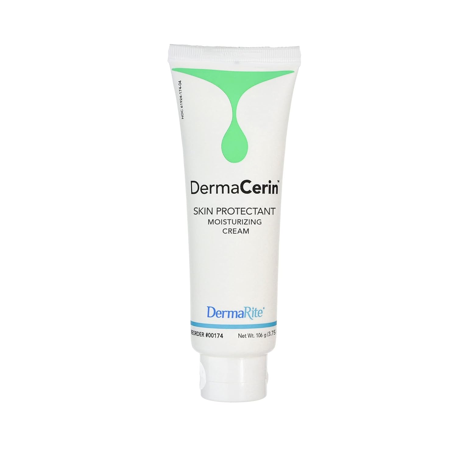 Dermarite Dermacerin Skin Protectant Moisturizing Cream - Unscented Daily Hand And Body Moisturizer Barrier Cream - 4 Oz. Tube, 1 Count