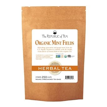 The Republic Of Tea, Organic Herbal Mint Fields Tea, 250 Tea Bag Bulk