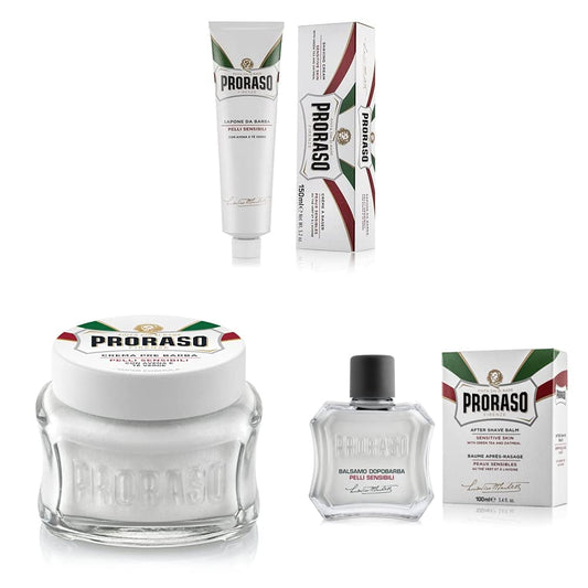 Proraso Sensitive Shaving Kit, Formula with Green Tea and Oatmeal : Beauty & Personal Care