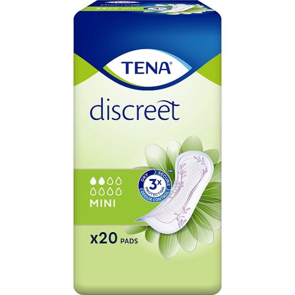 Tena Discreet Mini Incontinence Pads 20 Pack