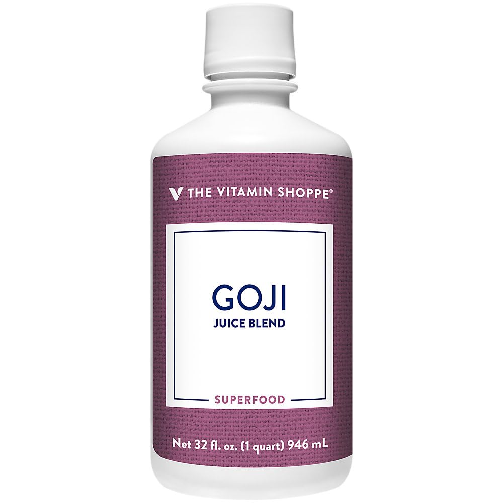 The Vitamin Shoppe Goji Juice (Goji Berries), A Natural Juice Blend, Superfood, Antioxidant, Harvested from the Lycium Plant, Energy Booster (32 Fluid Ounces Liquid)