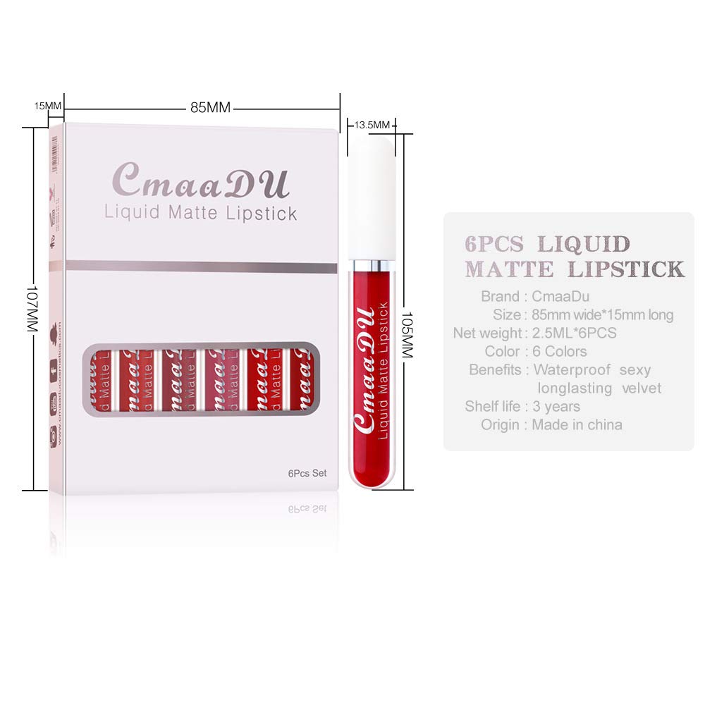 Evpct 1Pcs Plum Wine Red Silky Velvet Matte Liquid Lipstick Lip Gloss Set For Women Long Lasting 24 Hours Color Stay Lipstick Labiales Matte Larga Duracion Mate 24 Horas Originales 09# : Beauty & Personal Care